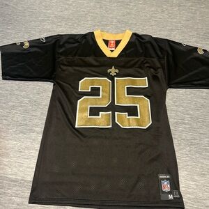 New Orlean Saints football Jersey Mens M black NFL Reggie Bush 25